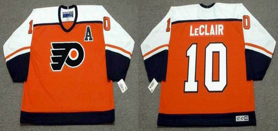 2019 Men Philadelphia Flyers #10 Leclair Orange CCM NHL jerseys1